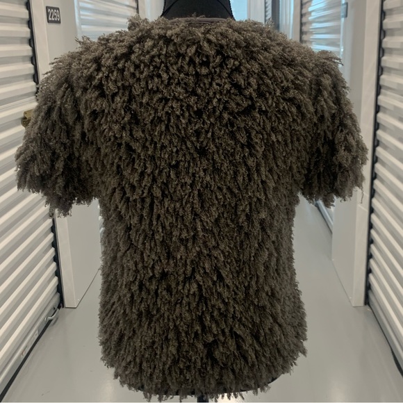 Copper Key Fluffy Grey Short Sleeve Jacket - Picture 3 of 8